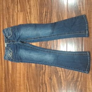 Mudd Cowgirl Blue Jeans with Jewels and Designs on Front and Back Pockets